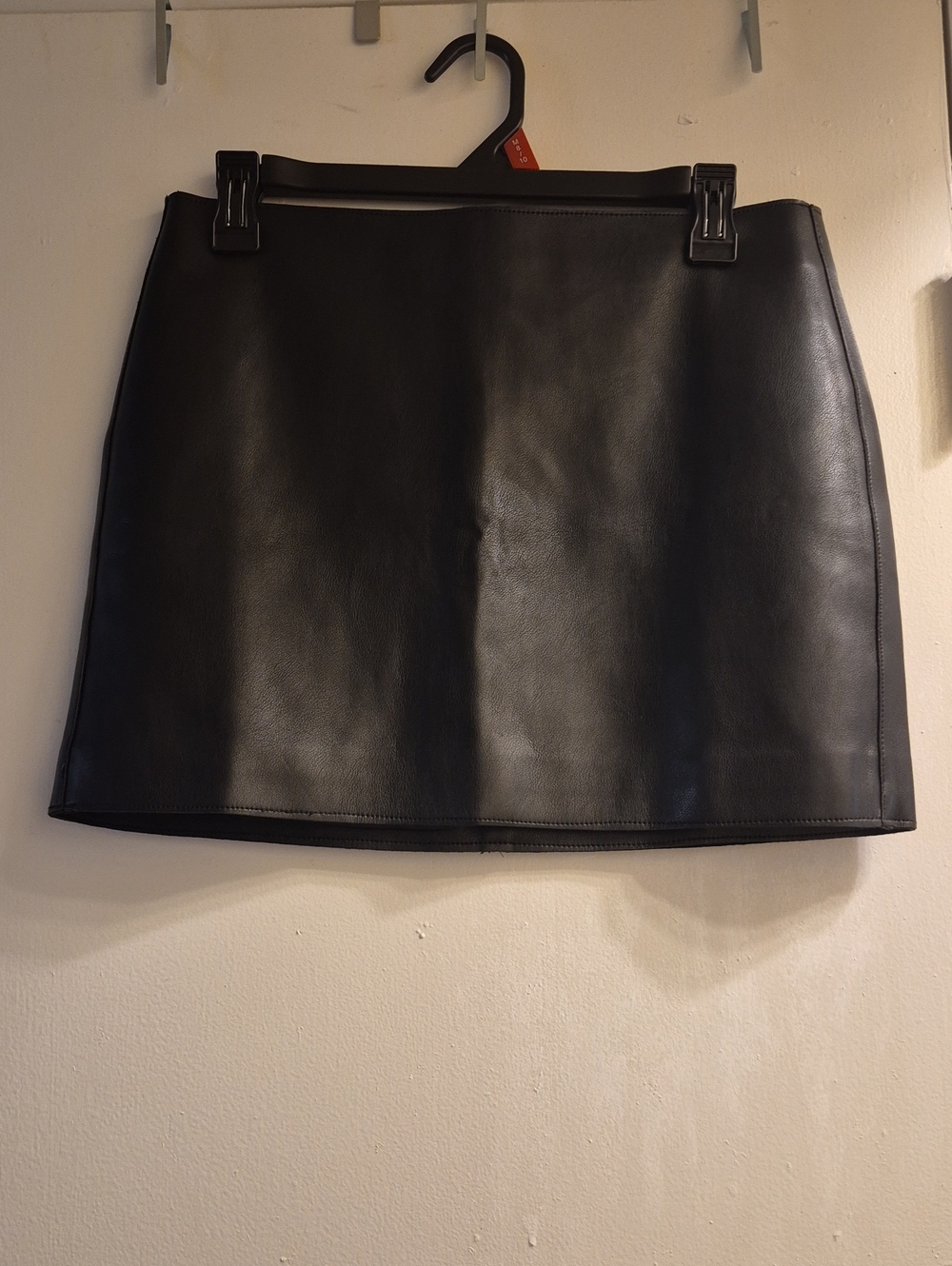 Mango Black Faux Leather Mini Skirt